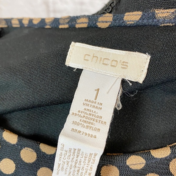 **SOLD** Chico’s Sheer Polka Dot Print Top - Picture 11 of 12